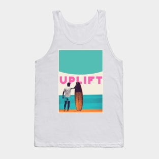 Uplift Man On Beach Graphic Art Tank Top